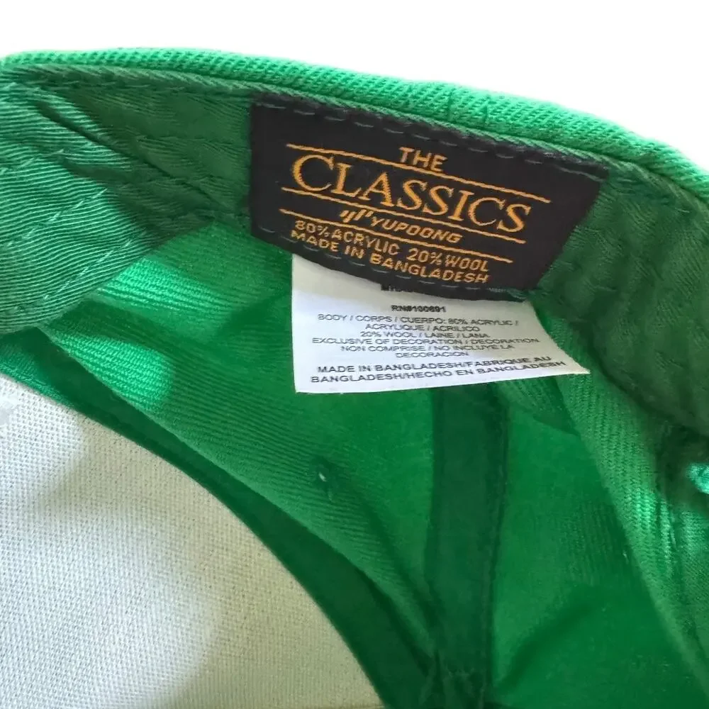 Hurley Classics Yupoong Brasil Brazil Flag Under Brim Ball Cap Wool Blend Green